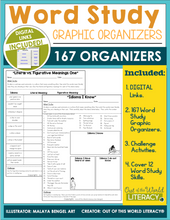 Load image into Gallery viewer, Word Study Graphic Organizers