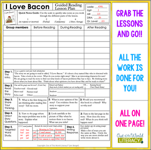 1 Paperback Book & Lesson: I Love Bacon (Level J)