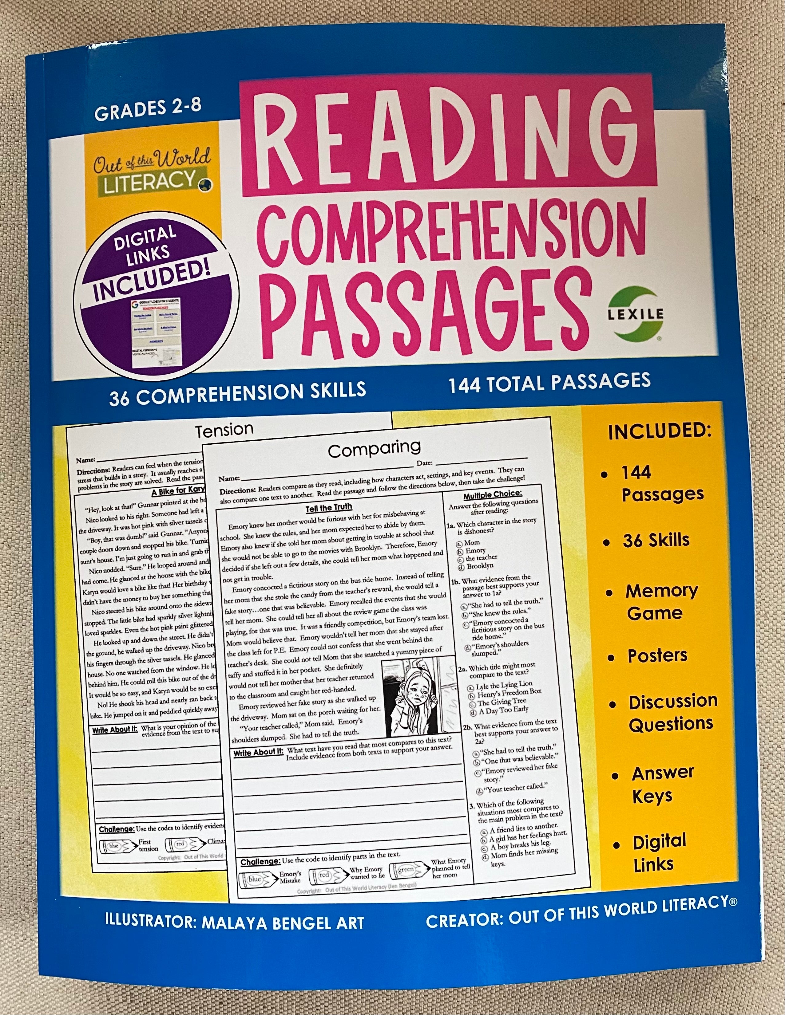 of　Out　in　Literacy　Stock!　Passages:　Back　World　Reading　This　Comprehension　–